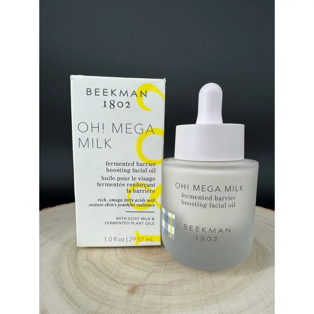 NEW Beekman 1802 Oh! Mega Milk Fermented Barrier Boosting Facial Oil w Goat Milk